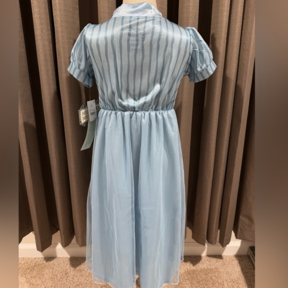 Light Blue Girls' Short-Sleeve Nightgown - Picture 6 of 13